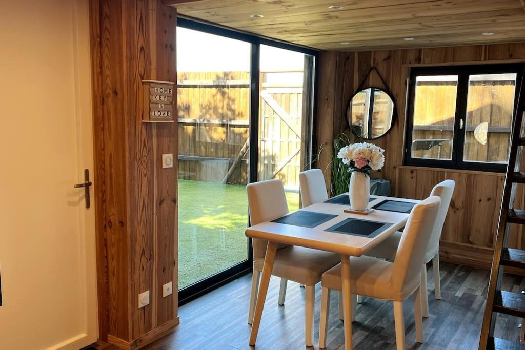 Chalet Et Jaccuzy Sur La Plage Biscarrosse Exterior foto