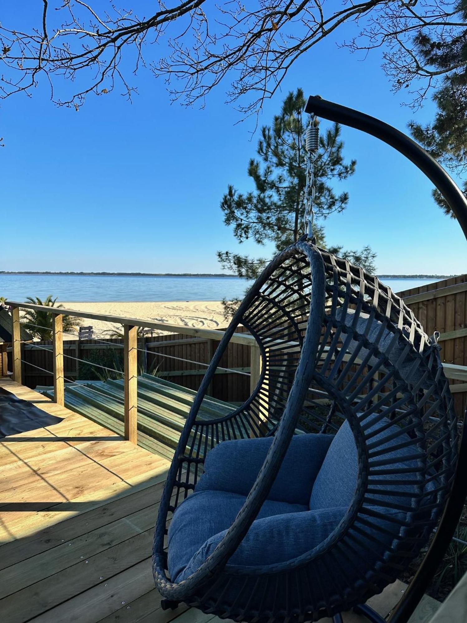 Chalet Et Jaccuzy Sur La Plage Biscarrosse Exterior foto